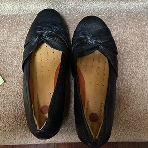 Clarks Black Leather Loafers